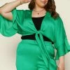 SKIES ARE BLUE New In Plus Size Plus Size - Front Tie Kimono Top