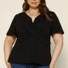 SKIES ARE BLUE New In Plus Size Plus Size - Twisted V-Neck Top 1 SKIES ARE BLUE New In Plus Size Plus Size - Twisted V-Neck Top