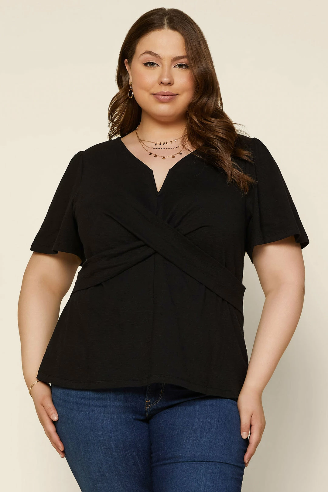 SKIES ARE BLUE New In Plus Size Plus Size - Twisted V-Neck Top 3 SKIES ARE BLUE New In Plus Size Plus Size - Twisted V-Neck Top