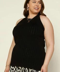 SKIES ARE BLUE New In Plus Size Plus Size - Scallop Hem Knit Top