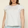 SKIES ARE BLUE Plus Size - Ruffled Lace Detail Top 2 SKIES ARE BLUE Plus Size - Ruffled Lace Detail Top