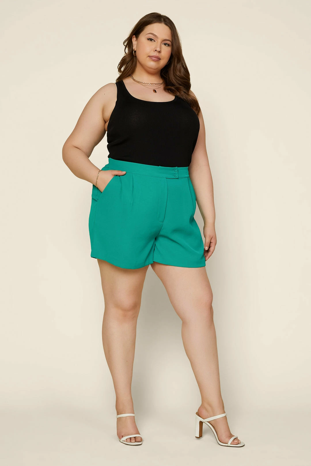SKIES ARE BLUE New In Plus Size Plus Size - Recycled Tailored Shorts 3 SKIES ARE BLUE New In Plus Size Plus Size - Recycled Tailored Shorts