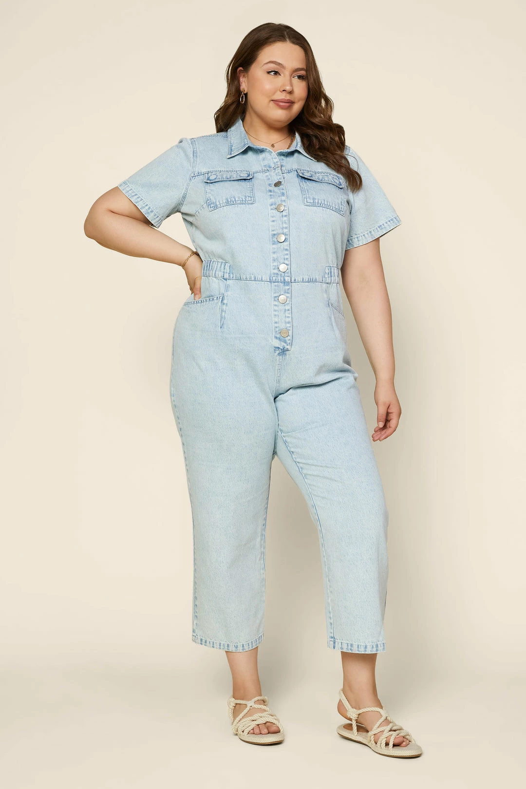SKIES ARE BLUE Plus Size - Denim Utility Jumpsuit 6 SKIES ARE BLUE Plus Size - Denim Utility Jumpsuit