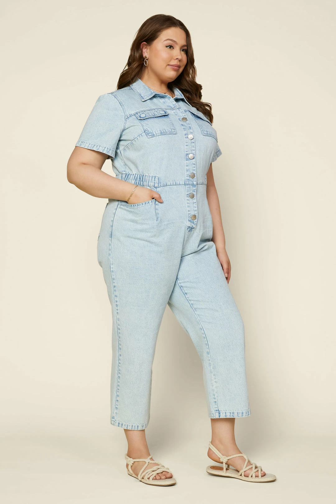 SKIES ARE BLUE Plus Size - Denim Utility Jumpsuit 5 SKIES ARE BLUE Plus Size - Denim Utility Jumpsuit