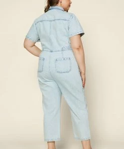 SKIES ARE BLUE Plus Size - Denim Utility Jumpsuit 11 SKIES ARE BLUE Plus Size - Denim Utility Jumpsuit