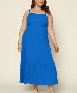 SKIES ARE BLUE New In Plus Size Plus Size - Tiered Maxi Dress