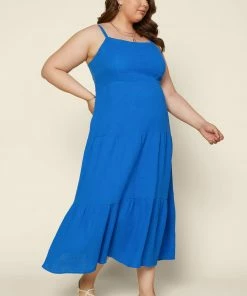 SKIES ARE BLUE New In Plus Size Plus Size - Tiered Maxi Dress