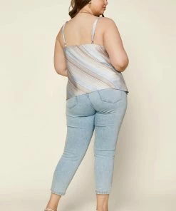 SKIES ARE BLUE Plus Size - Striped Cowl Neck Cami New In Plus Size 8 SKIES ARE BLUE Plus Size - Striped Cowl Neck Cami New In Plus Size