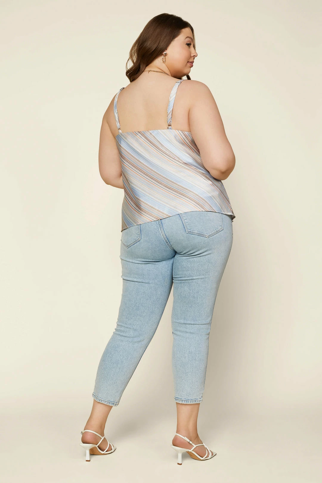 SKIES ARE BLUE Plus Size - Striped Cowl Neck Cami New In Plus Size 5 SKIES ARE BLUE Plus Size - Striped Cowl Neck Cami New In Plus Size