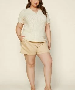 SKIES ARE BLUE Plus Size - Knit Polo Top