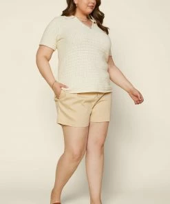 SKIES ARE BLUE Plus Size - Knit Polo Top