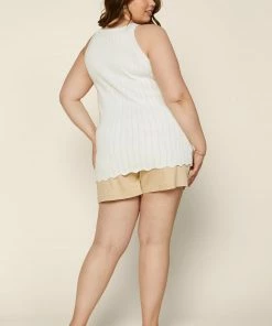 SKIES ARE BLUE Plus Size - Scallop Hem Knit Top New In Plus Size 8 SKIES ARE BLUE Plus Size - Scallop Hem Knit Top New In Plus Size