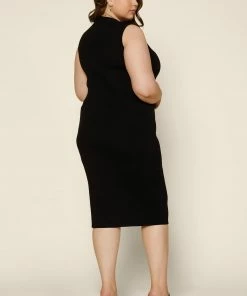 SKIES ARE BLUE Plus Size - Button Down Knit Dress New In Plus Size