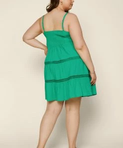 SKIES ARE BLUE Plus Size - Lace Detailed Mini Dress