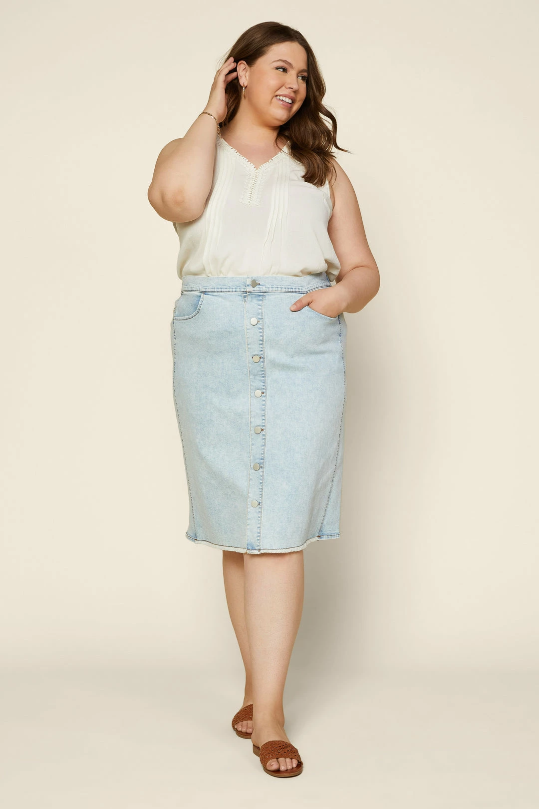 SKIES ARE BLUE Plus Size - Lace Detail Tank Top New In Plus Size 6 SKIES ARE BLUE Plus Size - Lace Detail Tank Top New In Plus Size