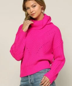 SKIES ARE BLUE Cozy Knit Turtleneck Sweater Clothing