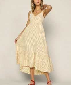 SKIES ARE BLUE Skylie Striped Maxi Dress