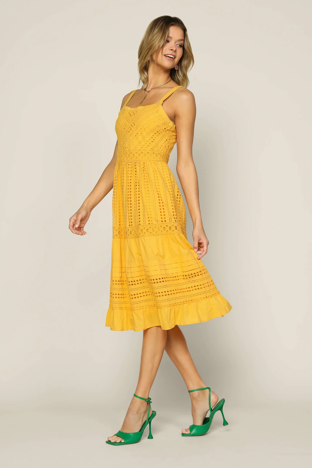 SKIES ARE BLUE Sleeveless Eyelet Midi Dress 5 SKIES ARE BLUE Sleeveless Eyelet Midi Dress