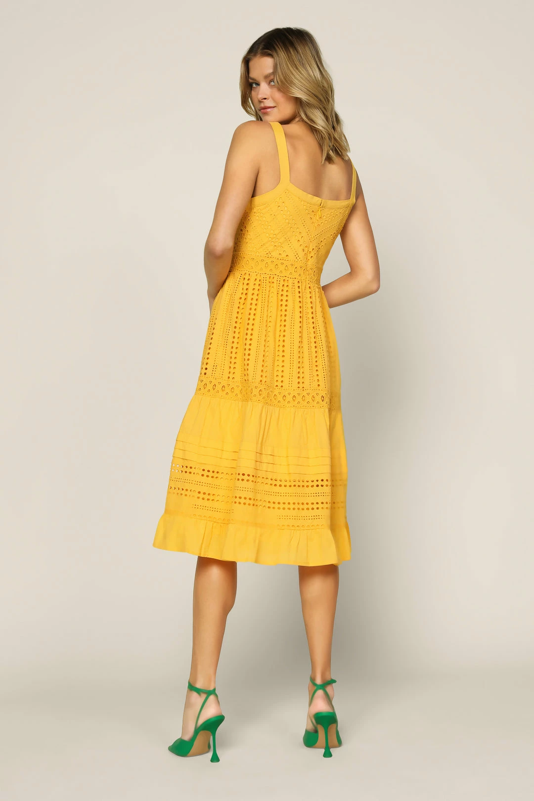 SKIES ARE BLUE Sleeveless Eyelet Midi Dress 7 SKIES ARE BLUE Sleeveless Eyelet Midi Dress