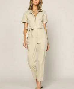 SKIES ARE BLUE Washed Utility Jumpsuit