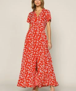 SKIES ARE BLUE New In Clothing Floral Print Maxi Shirt Dress