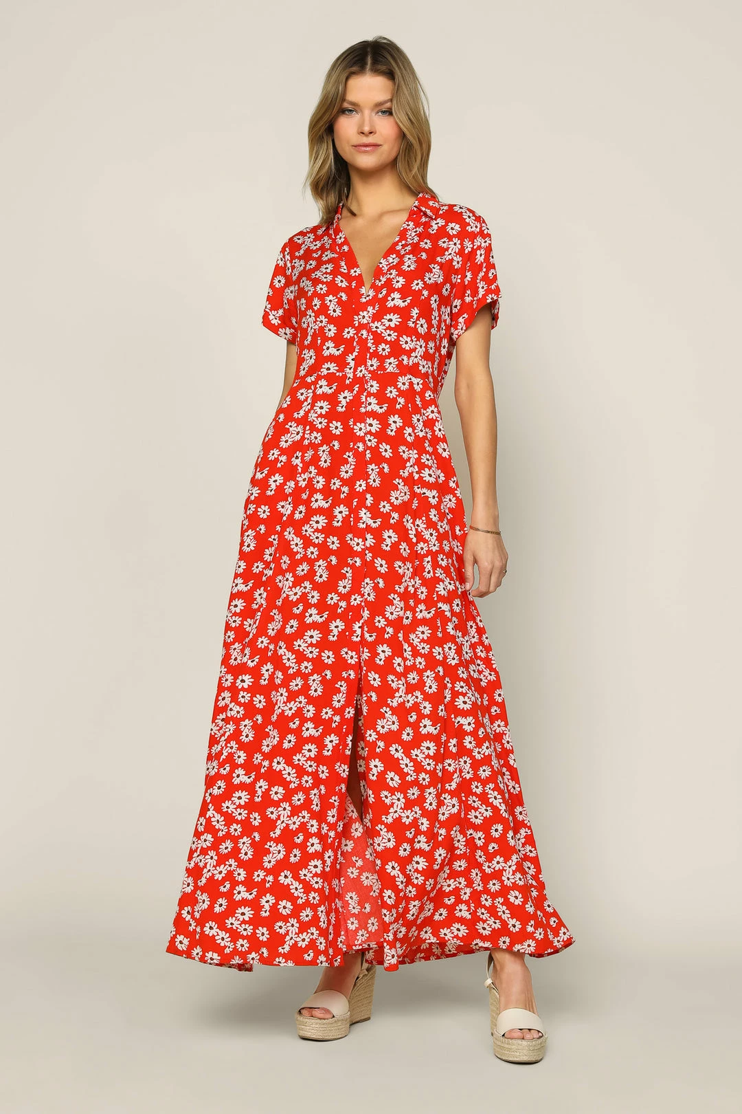 SKIES ARE BLUE New In Clothing Floral Print Maxi Shirt Dress 3 SKIES ARE BLUE New In Clothing Floral Print Maxi Shirt Dress