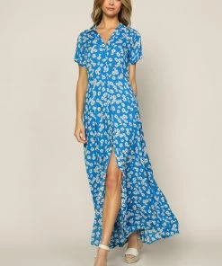 SKIES ARE BLUE New In Clothing Floral Print Maxi Shirt Dress