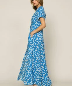 SKIES ARE BLUE New In Clothing Floral Print Maxi Shirt Dress