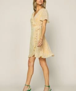 SKIES ARE BLUE Floral Wrap Mini Dress New In Clothing