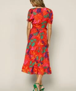 SKIES ARE BLUE Tropical Print Midi Dress New In Clothing 13 SKIES ARE BLUE Tropical Print Midi Dress New In Clothing