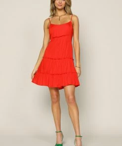 SKIES ARE BLUE Ruffled Cami Mini Dress New In Clothing