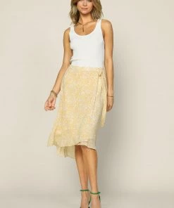 SKIES ARE BLUE New In Clothing Floral Wrap Midi Skirt