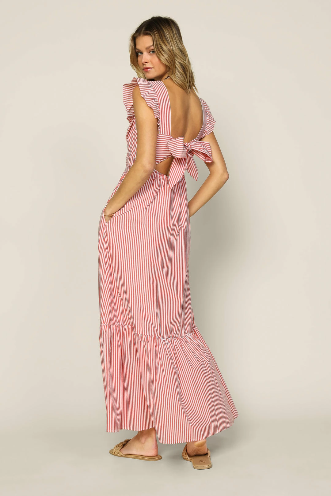 SKIES ARE BLUE New In Clothing Ryan Striped Back Tie Dress 8 SKIES ARE BLUE New In Clothing Ryan Striped Back Tie Dress