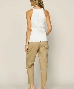 SKIES ARE BLUE Scallop Hem Knit Top New In Clothing