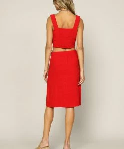 SKIES ARE BLUE Button Down Midi Skirt 9 SKIES ARE BLUE Button Down Midi Skirt