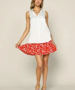 SKIES ARE BLUE New In Clothing Sleeveless Button Down Top 9 SKIES ARE BLUE New In Clothing Sleeveless Button Down Top