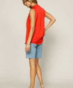 SKIES ARE BLUE New In Clothing Sleeveless Button Down Top 9 SKIES ARE BLUE New In Clothing Sleeveless Button Down Top