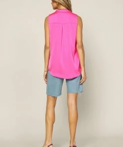 SKIES ARE BLUE Sleeveless Button Down Top New In Clothing 11 SKIES ARE BLUE Sleeveless Button Down Top New In Clothing