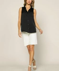 SKIES ARE BLUE New In Clothing Sleeveless Button Down Top 8 SKIES ARE BLUE New In Clothing Sleeveless Button Down Top