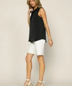 SKIES ARE BLUE New In Clothing Sleeveless Button Down Top