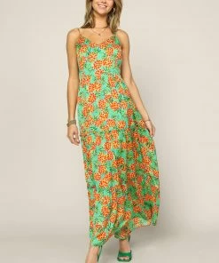 SKIES ARE BLUE New In Clothing Tropical Print Maxi Dress