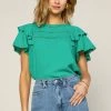 SKIES ARE BLUE Ruffled Lace Detailed Top 2 SKIES ARE BLUE Ruffled Lace Detailed Top