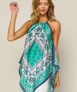 SKIES ARE BLUE New In Clothing Handkerchief Printed Top