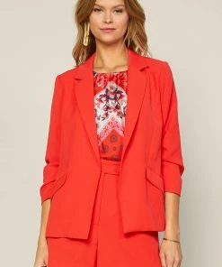 SKIES ARE BLUE New In Clothing Recycled Shirred Sleeve Blazer