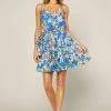 SKIES ARE BLUE Floral Print Mini Dress New In Clothing