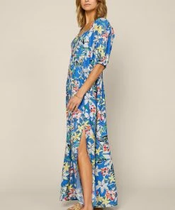 SKIES ARE BLUE Floral Print Puff Sleeve Dress New In Clothing