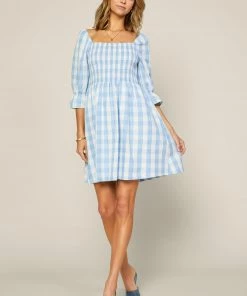 SKIES ARE BLUE Gingham Smocked Dress 10 SKIES ARE BLUE Gingham Smocked Dress