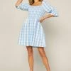 SKIES ARE BLUE Gingham Smocked Dress 1 SKIES ARE BLUE Gingham Smocked Dress
