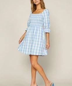 SKIES ARE BLUE Gingham Smocked Dress 11 SKIES ARE BLUE Gingham Smocked Dress