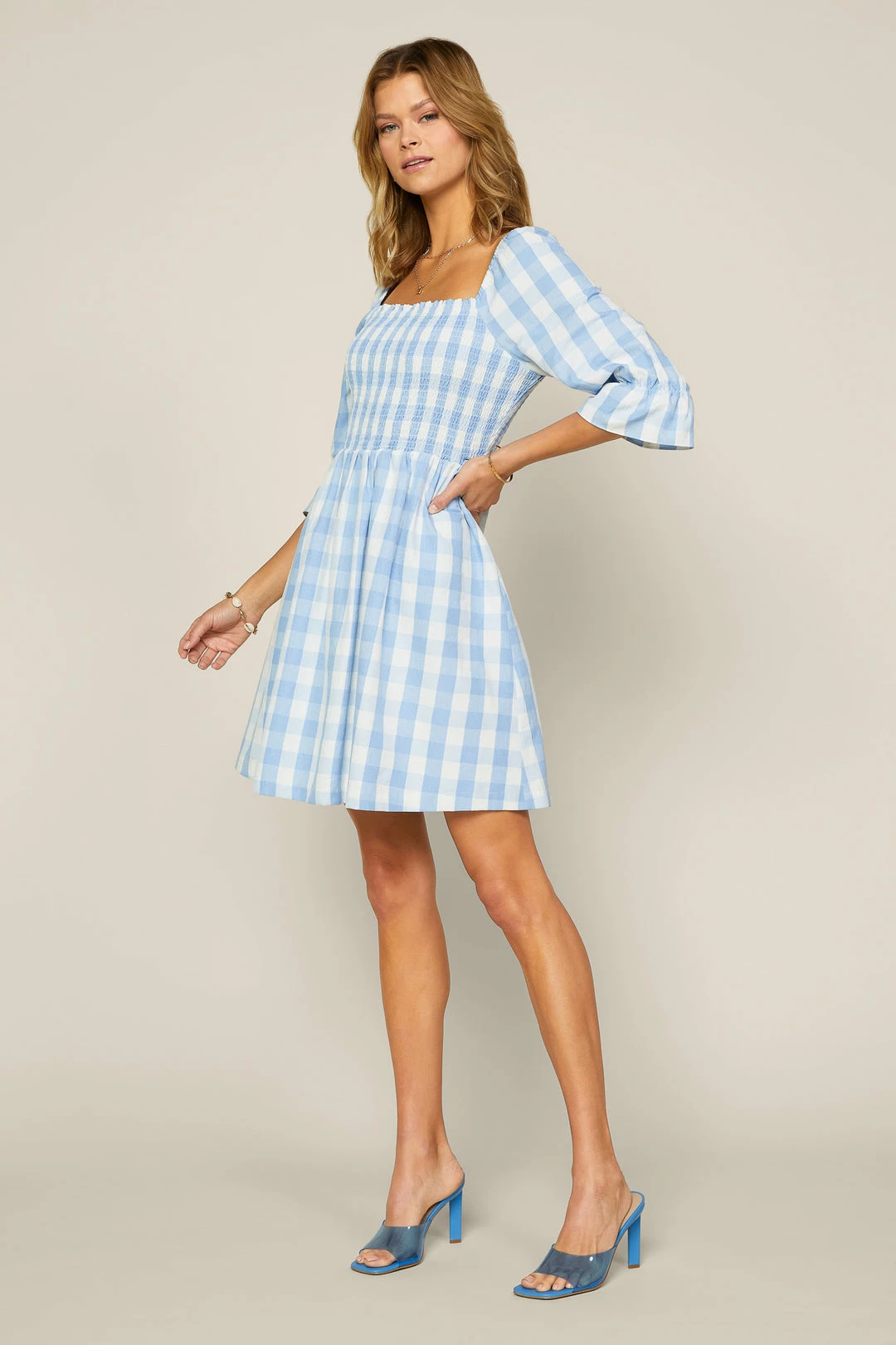 SKIES ARE BLUE Gingham Smocked Dress 4 SKIES ARE BLUE Gingham Smocked Dress